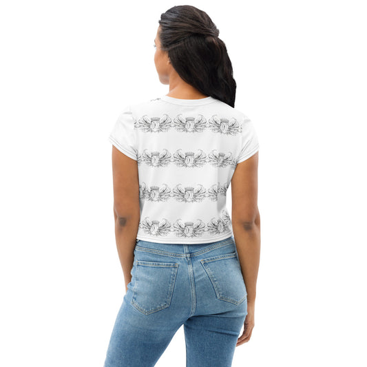 Dollars. On. Top All-Over Print Crop Tee