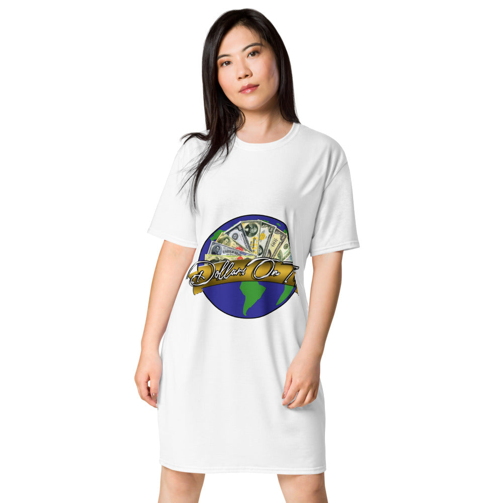 Dollars. On. Top Globe Edition T-shirt dress