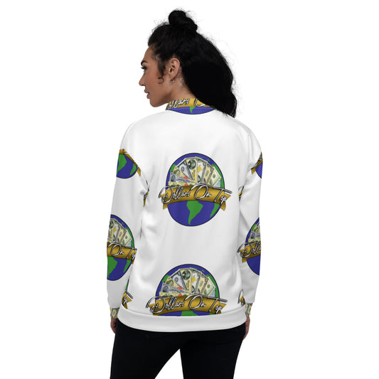 Dollars. On. Top Globe Edition Unisex Bomber Jacket
