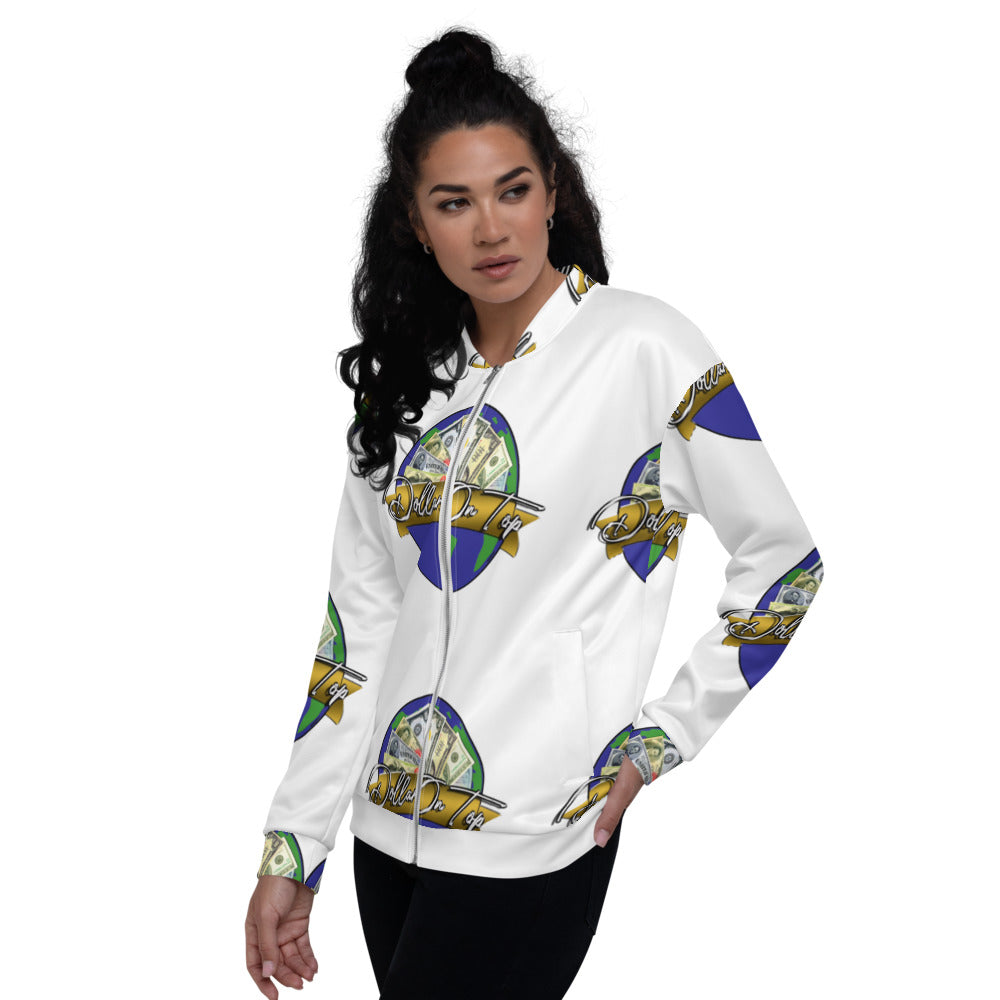 Dollars. On. Top Globe Edition Unisex Bomber Jacket