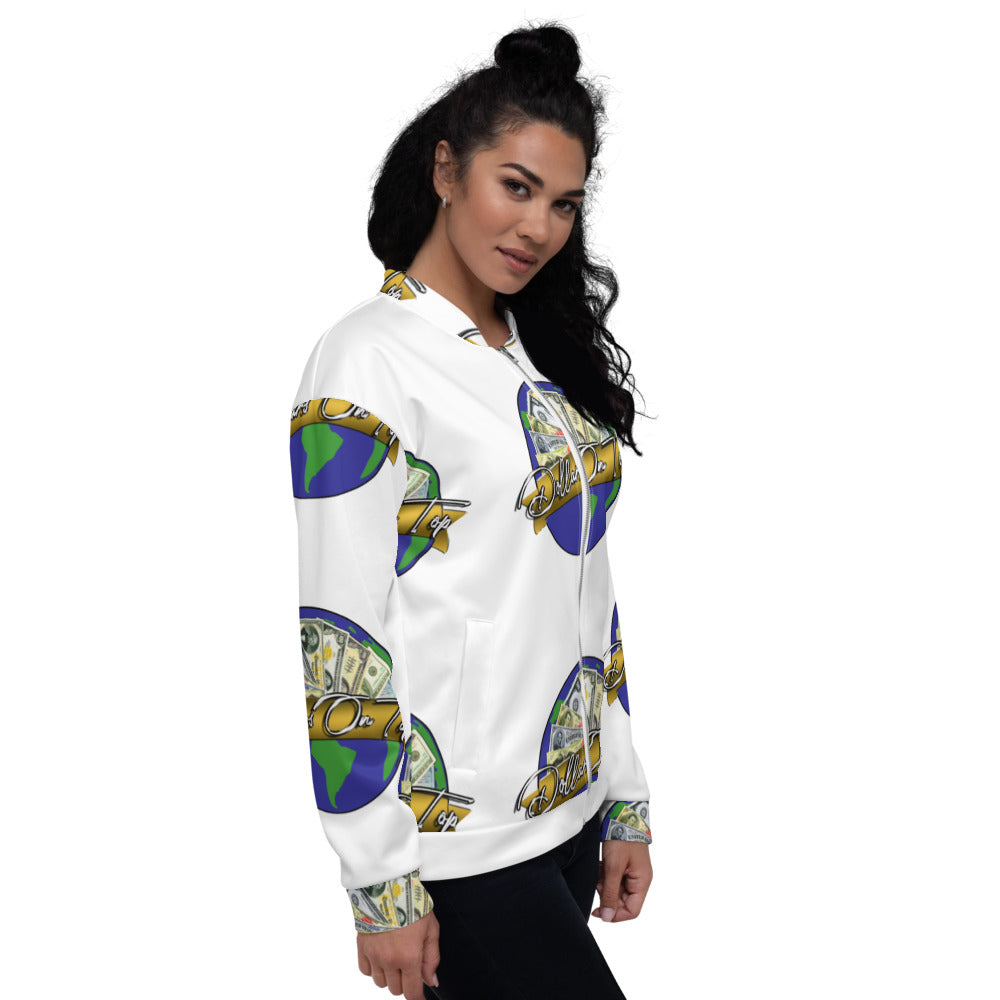 Dollars. On. Top Globe Edition Unisex Bomber Jacket