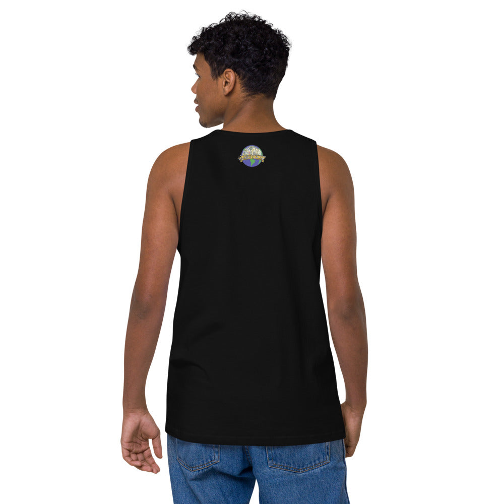 Dollars. On. Top Globe Edition Men’s Premium Tank Top
