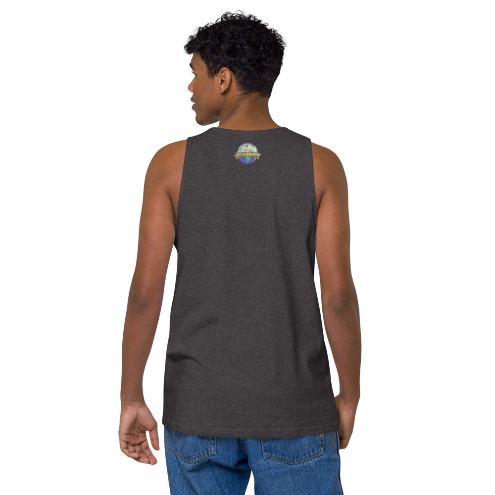 Dollars. On. Top Globe Edition Men’s Premium Tank Top