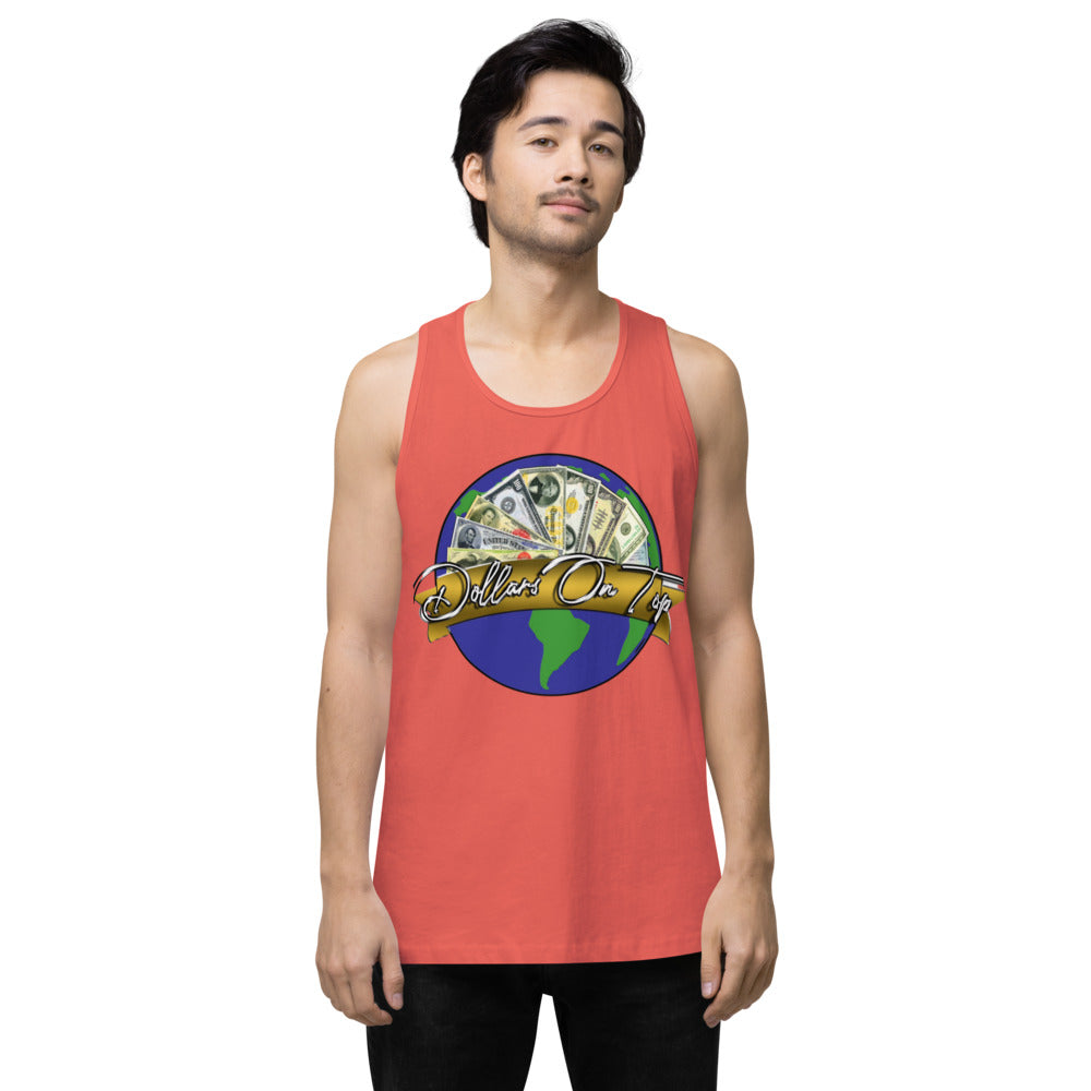 Dollars. On. Top Globe Edition Men’s Premium Tank Top