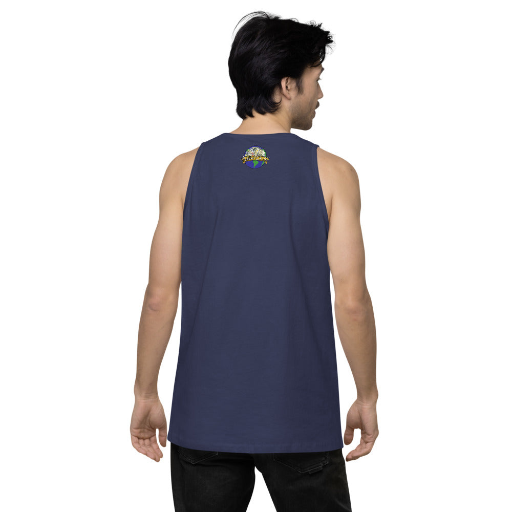 Dollars. On. Top Globe Edition Men’s Premium Tank Top