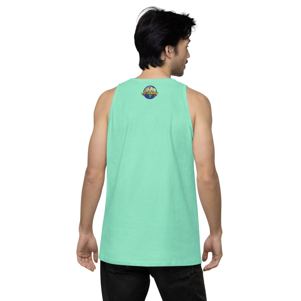 Dollars. On. Top Globe Edition Men’s Premium Tank Top