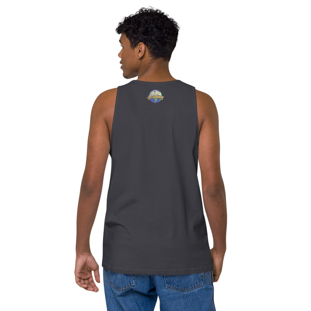 Dollars. On. Top Globe Edition Men’s Premium Tank Top