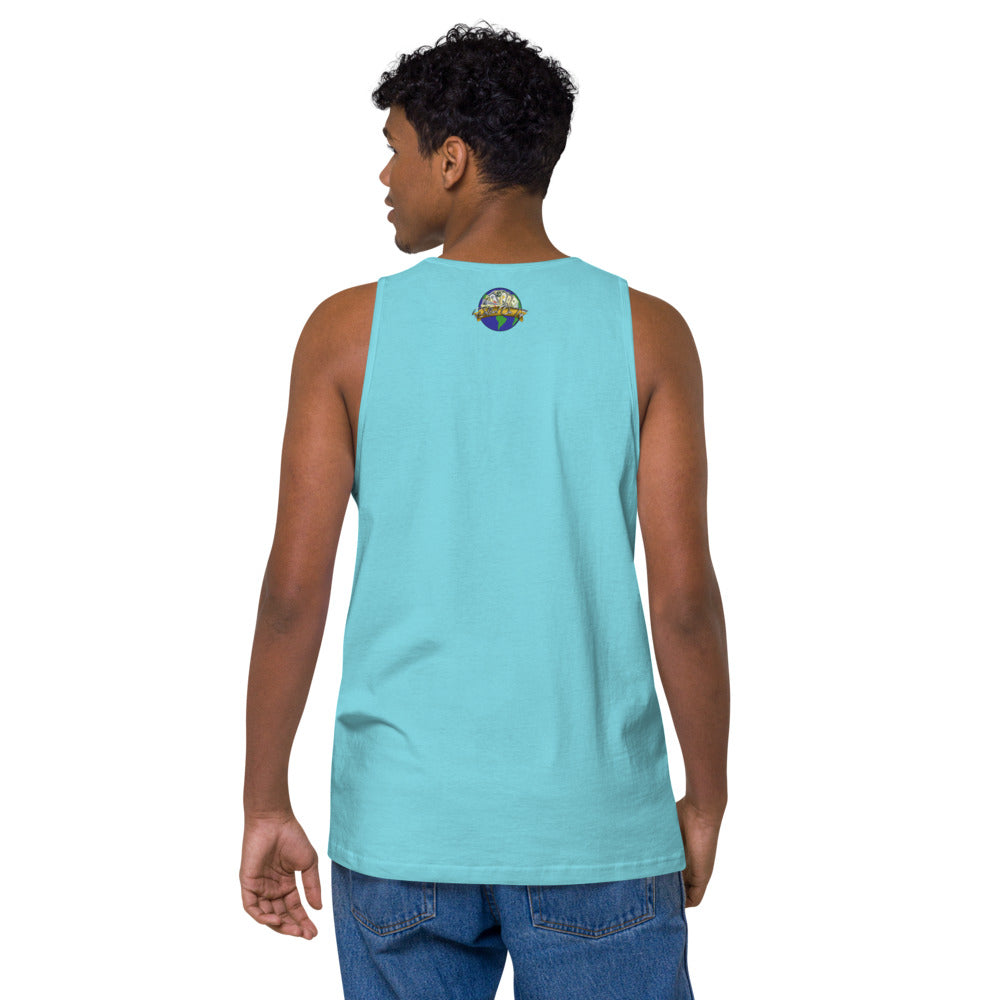 Dollars. On. Top Globe Edition Men’s Premium Tank Top