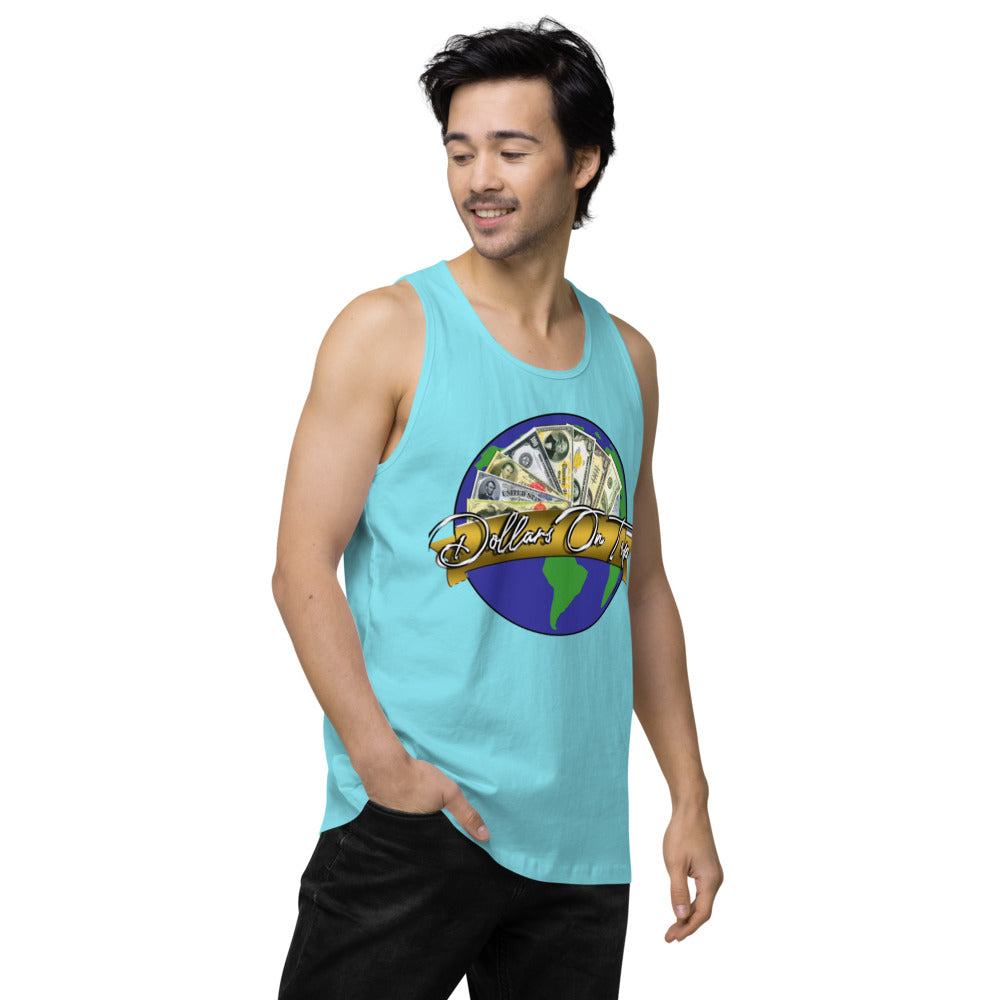 Dollars. On. Top Globe Edition Men’s Premium Tank Top