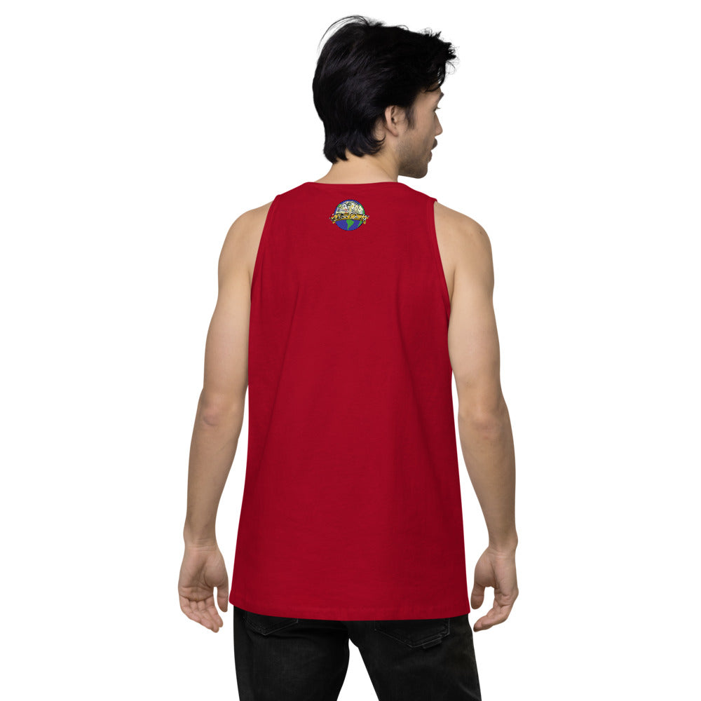Dollars. On. Top Globe Edition Men’s Premium Tank Top