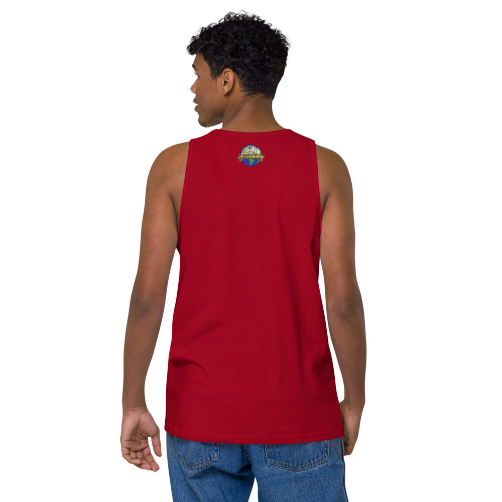 Dollars. On. Top Globe Edition Men’s Premium Tank Top