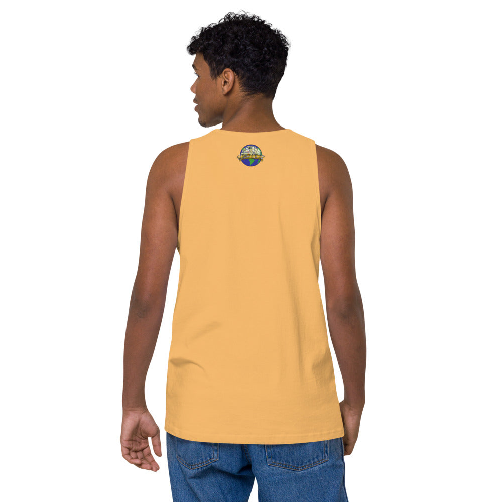 Dollars. On. Top Globe Edition Men’s Premium Tank Top