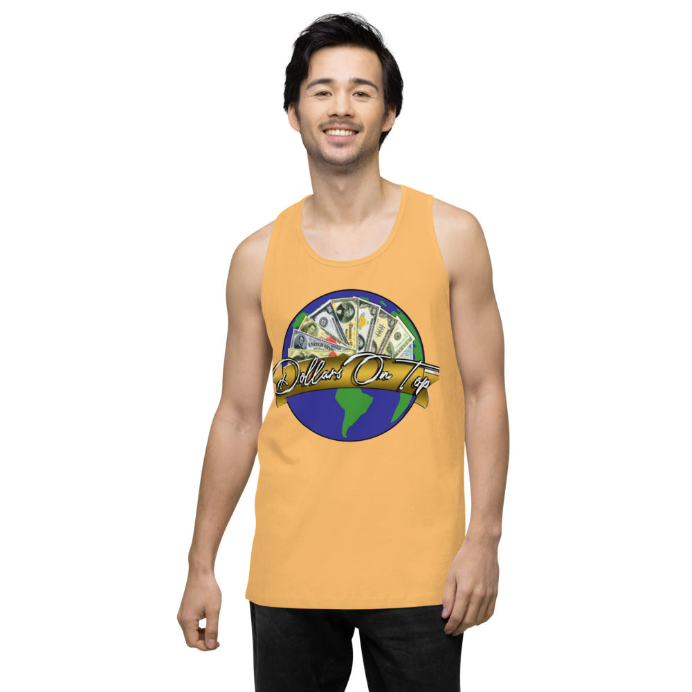 Dollars. On. Top Globe Edition Men’s Premium Tank Top