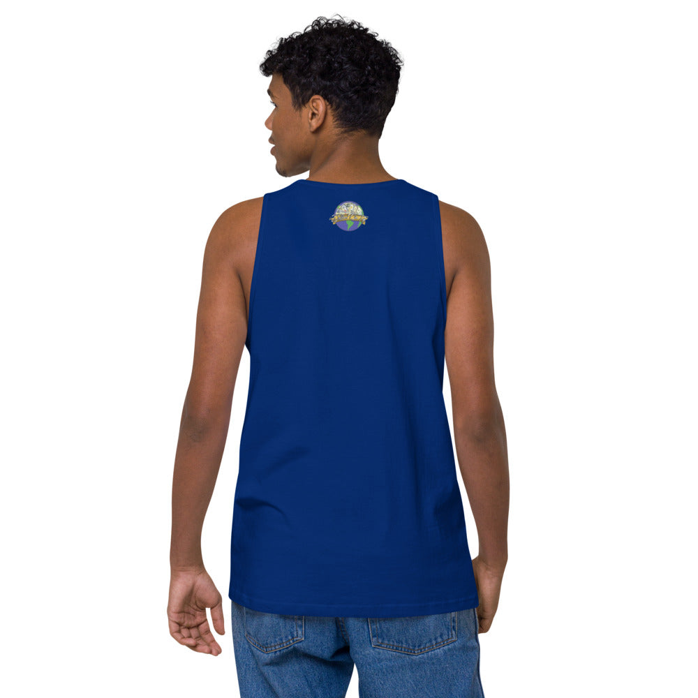 Dollars. On. Top Globe Edition Men’s Premium Tank Top