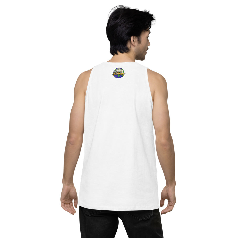 Dollars. On. Top Globe Edition Men’s Premium Tank Top