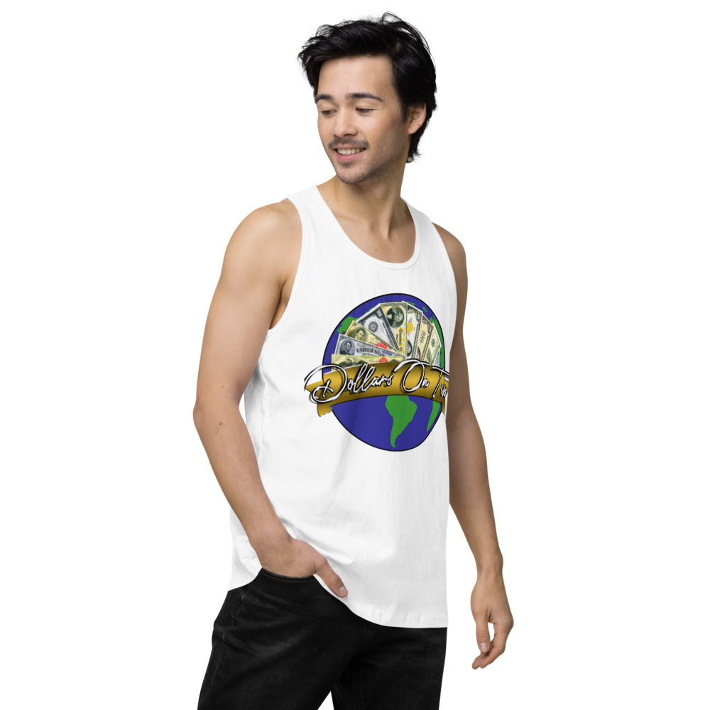 Dollars. On. Top Globe Edition Men’s Premium Tank Top