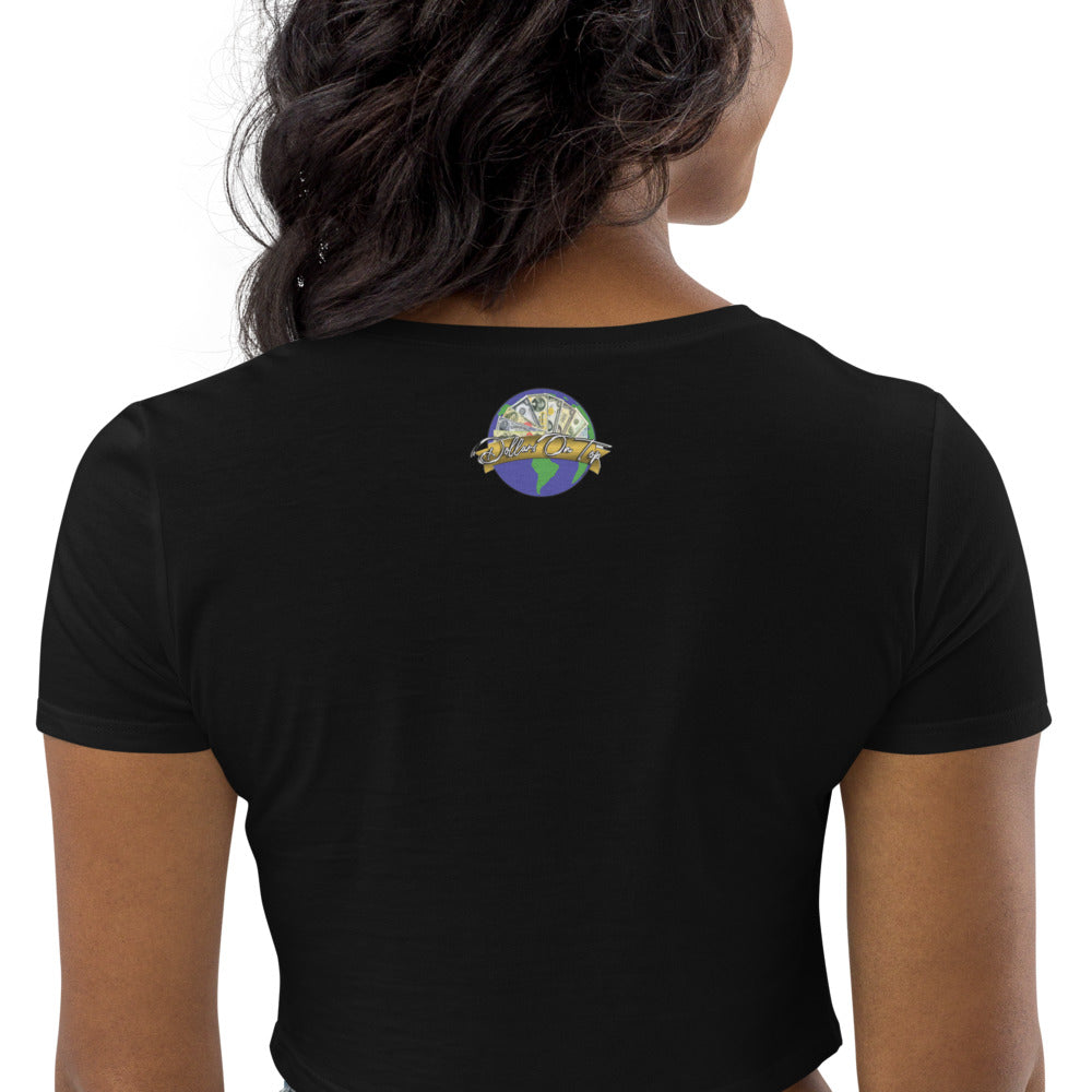 Dollars. On. Top Globe Edition Organic Crop Top