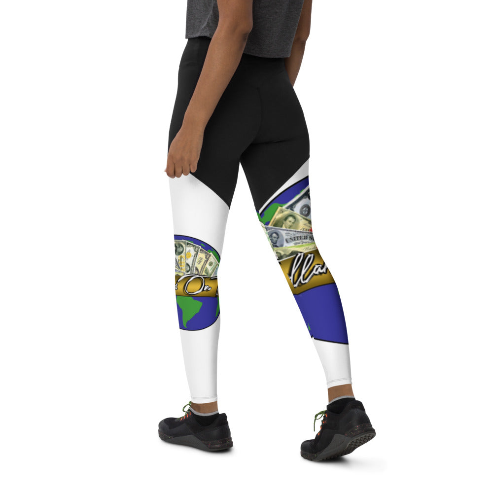 Dollars. On. Top Globe Edition Sports Leggings