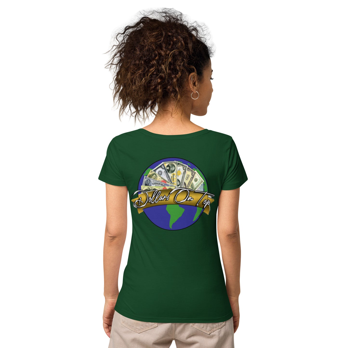 Dollars. On. Top GOAT Level Women’s basic organic t-shirt