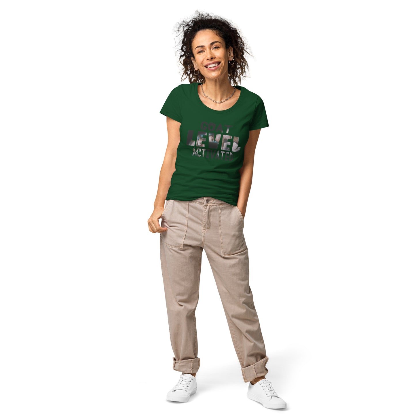 Dollars. On. Top GOAT Level Women’s basic organic t-shirt