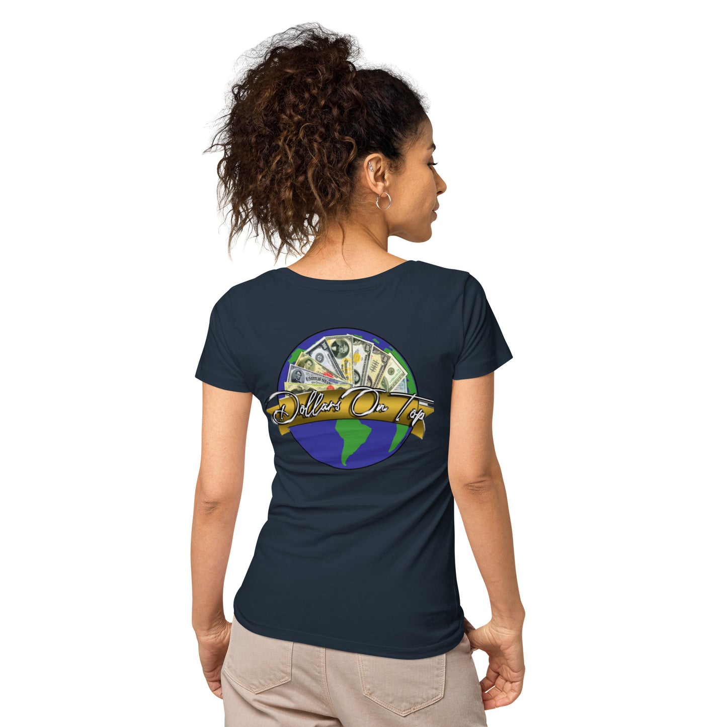 Dollars. On. Top GOAT Level Women’s basic organic t-shirt