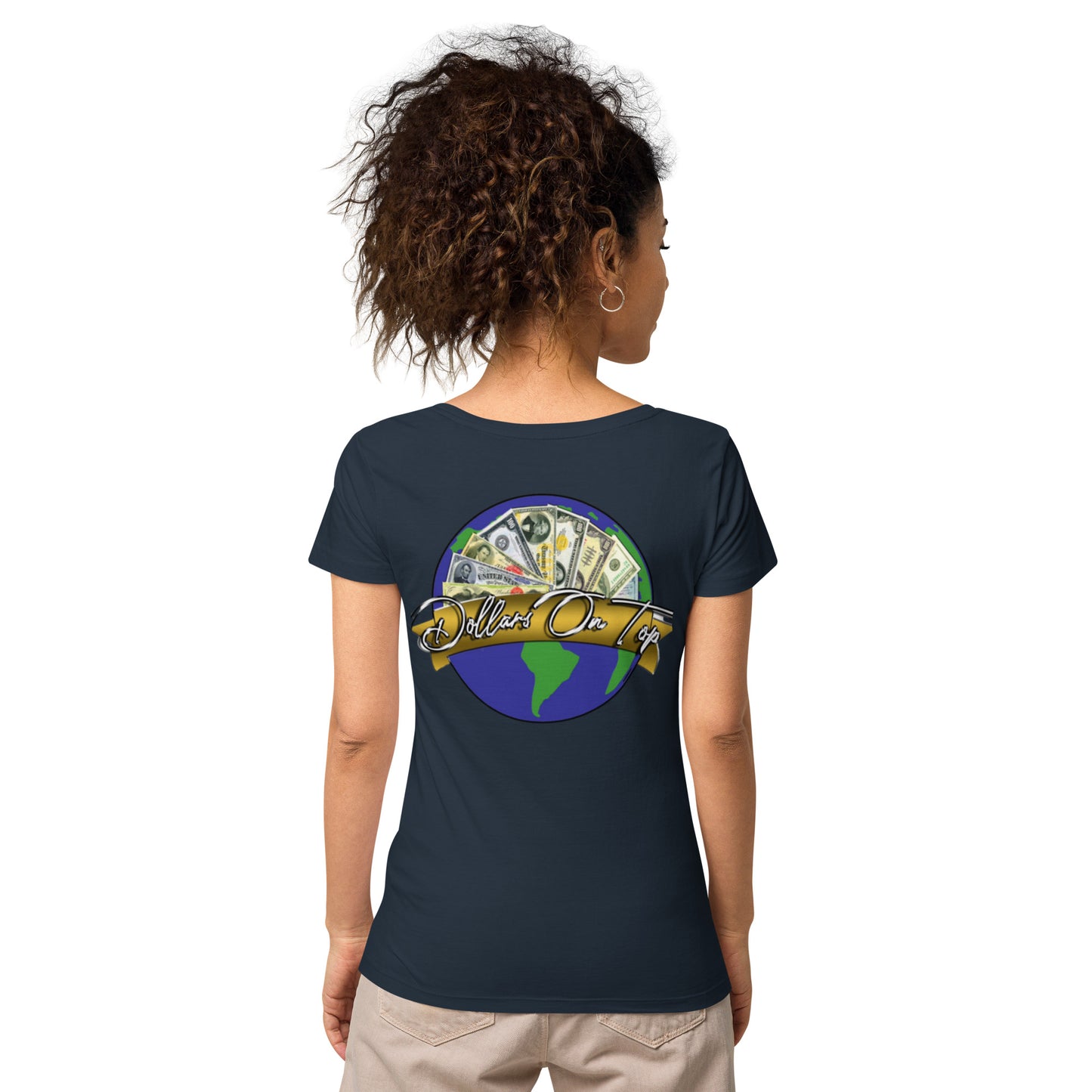 Dollars. On. Top GOAT Level Women’s basic organic t-shirt