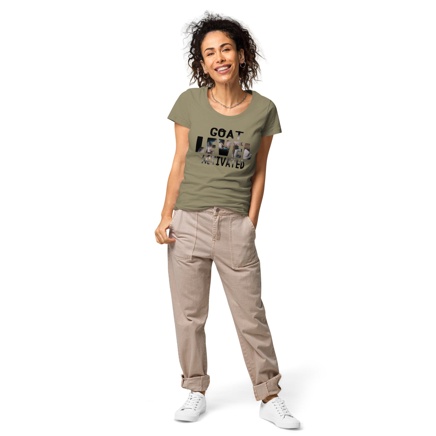 Dollars. On. Top GOAT Level Women’s basic organic t-shirt