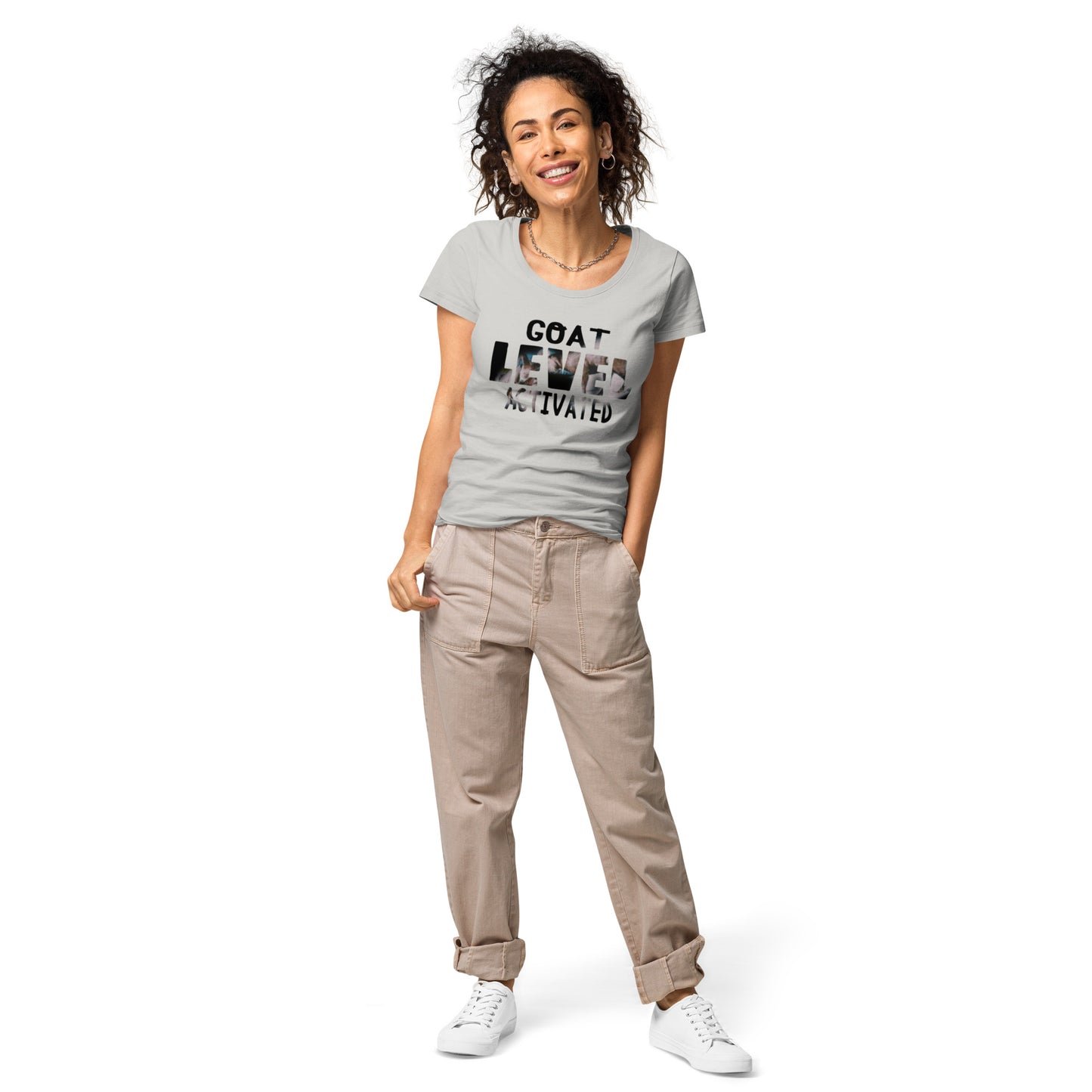 Dollars. On. Top GOAT Level Women’s basic organic t-shirt