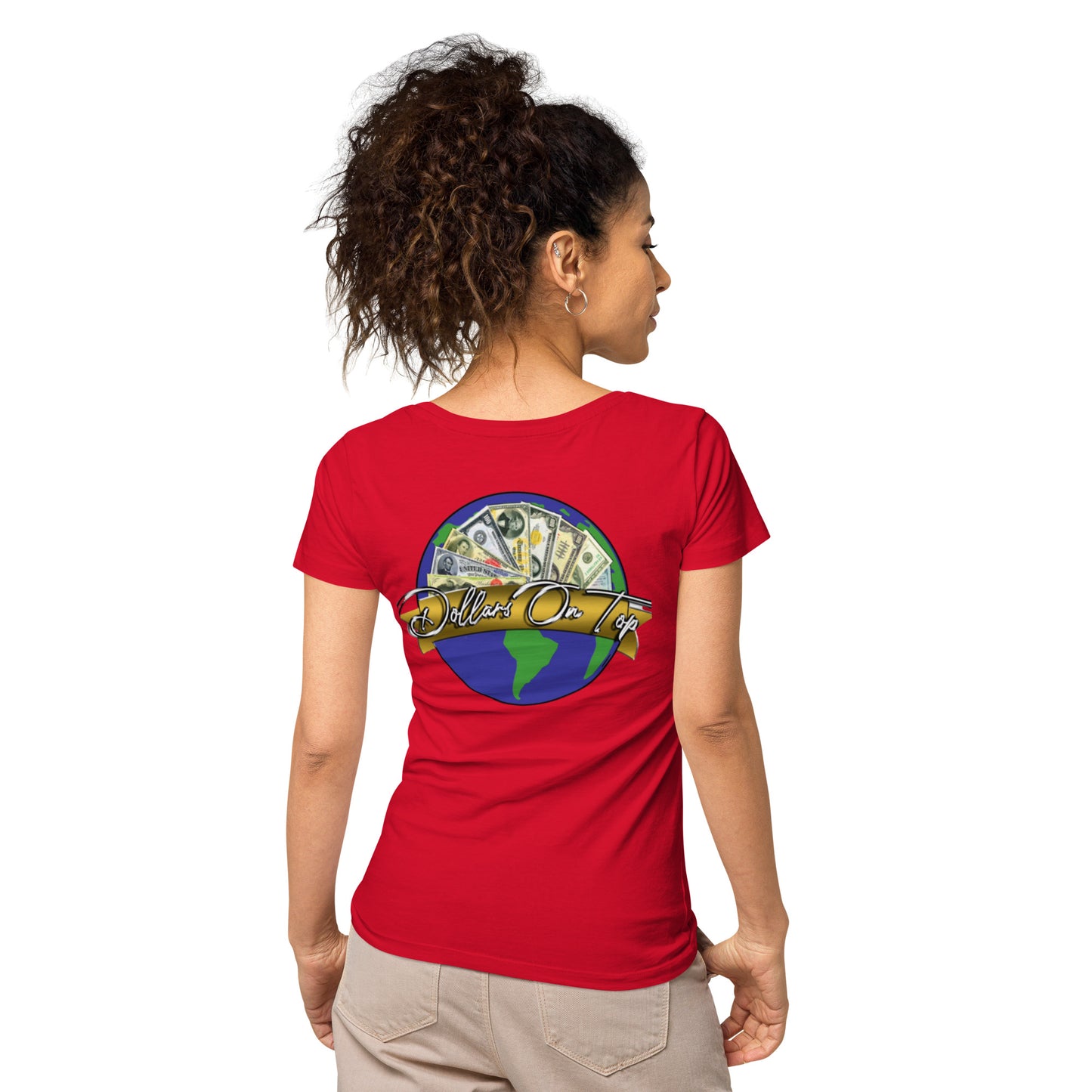 Dollars. On. Top GOAT Level Women’s basic organic t-shirt