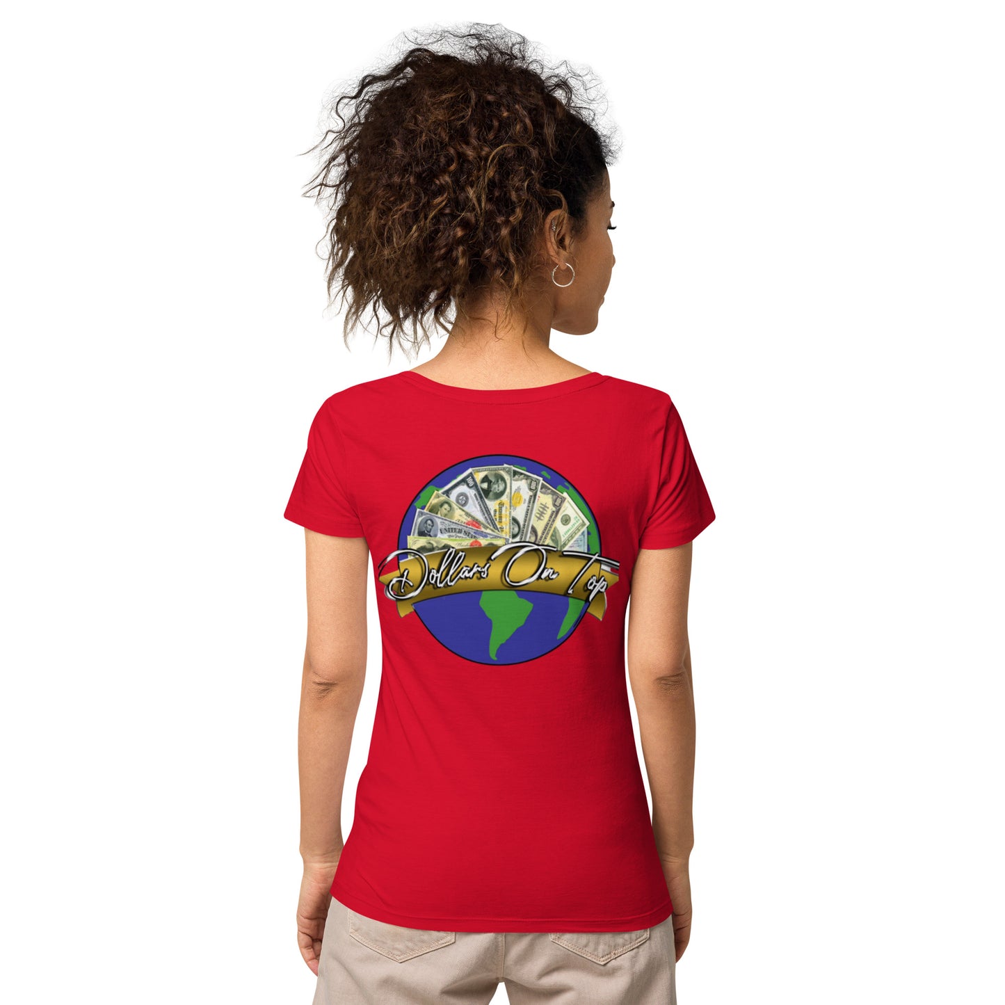 Dollars. On. Top GOAT Level Women’s basic organic t-shirt