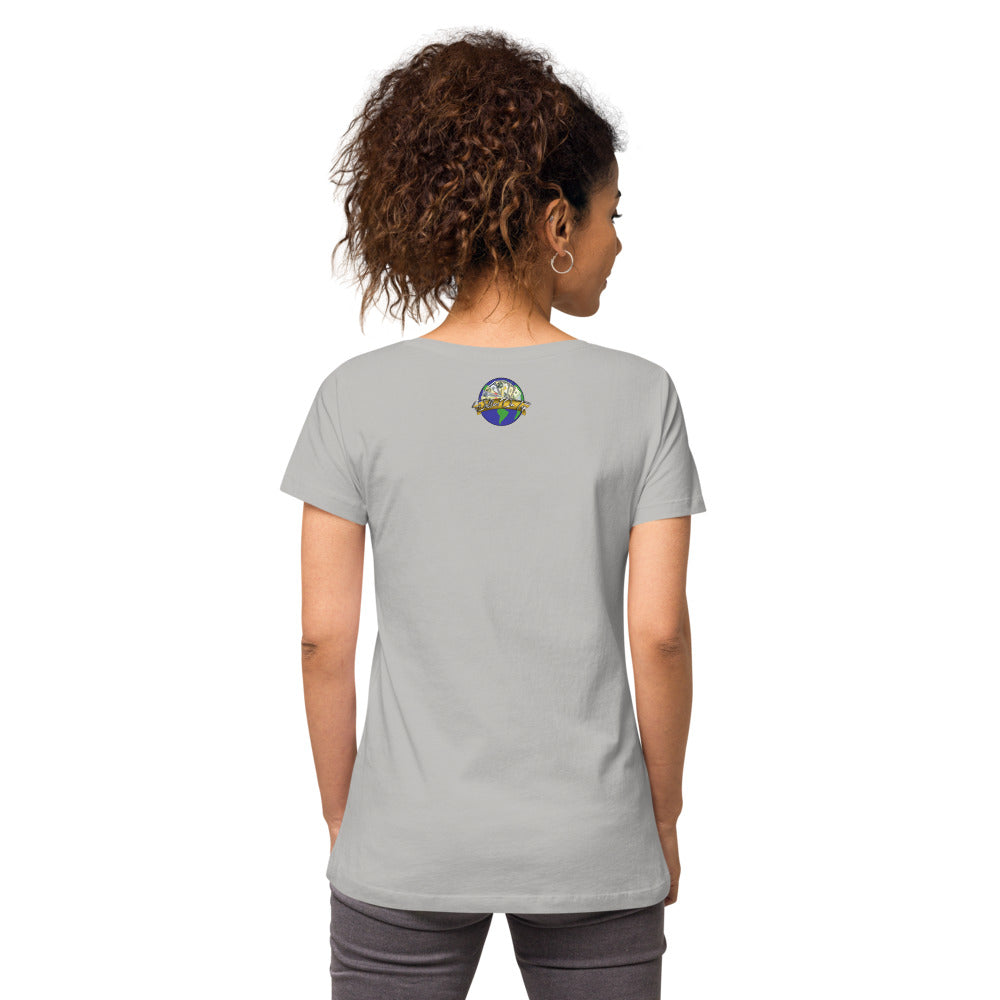 Dollars. On. Top Wings Edition Women’s Fitted V-Neck T-Shirt
