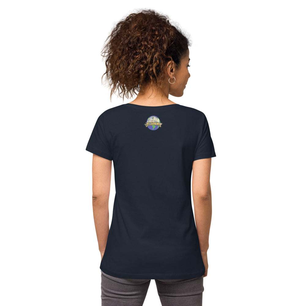 Dollars. On. Top Wings Edition Women’s Fitted V-Neck T-Shirt