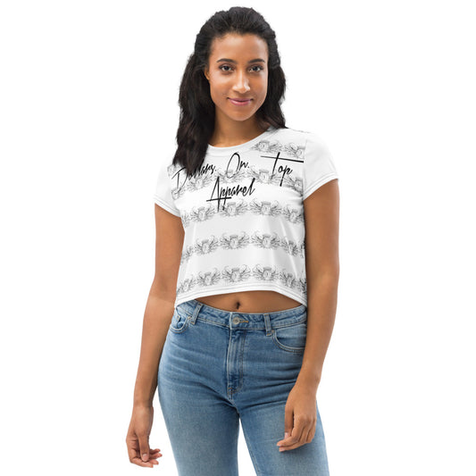 Dollars. On. Top All-Over Print Crop Tee