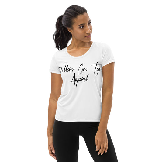 Dollars. On. Top All-Over Print Women's Athletic T-shirt