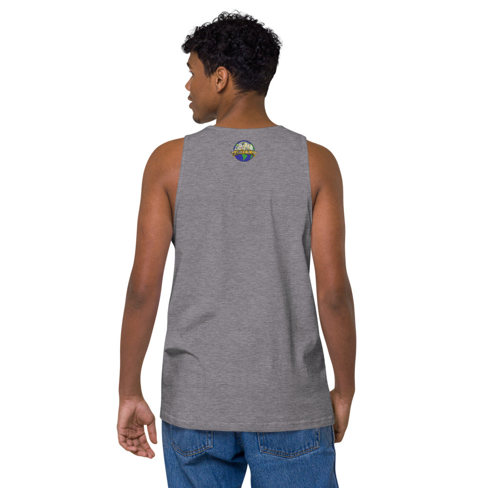 Dollars. On. Top Globe Edition Men’s Premium Tank Top