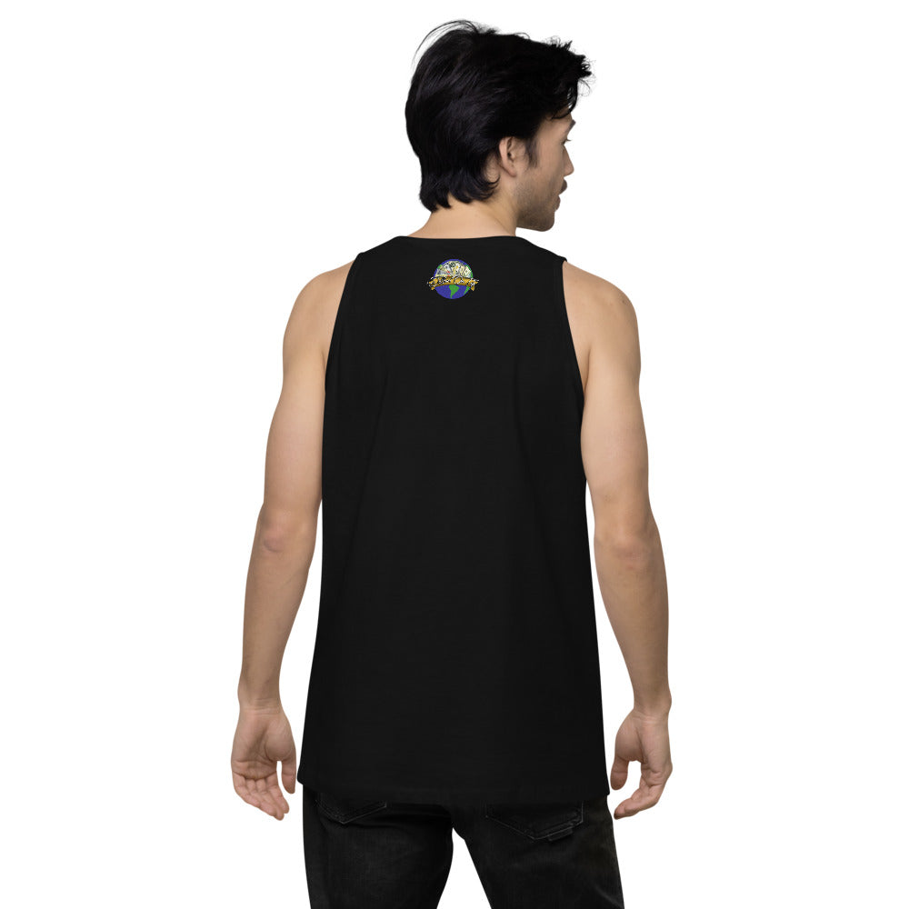 Dollars. On. Top Globe Edition Men’s Premium Tank Top