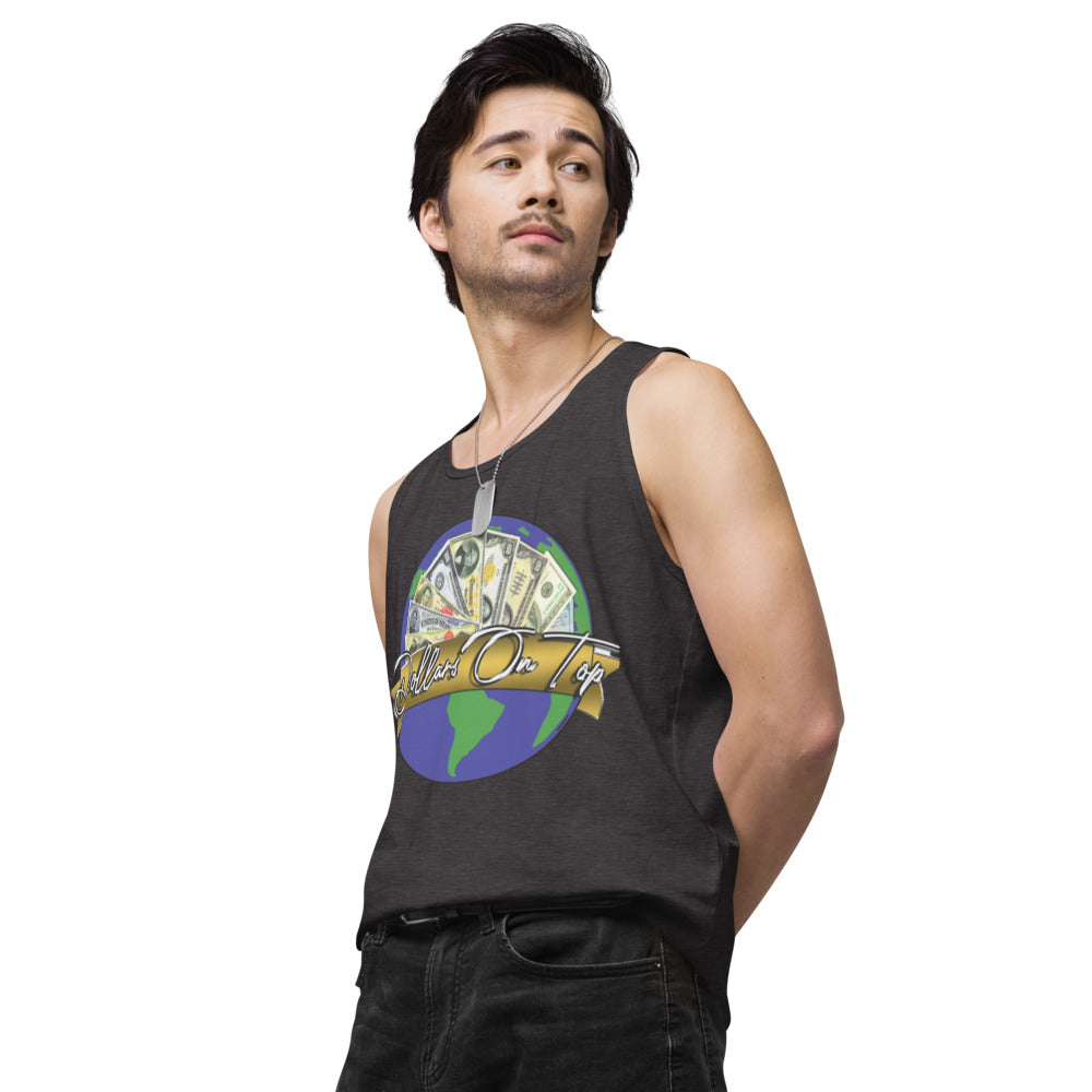Dollars. On. Top Globe Edition Men’s Premium Tank Top