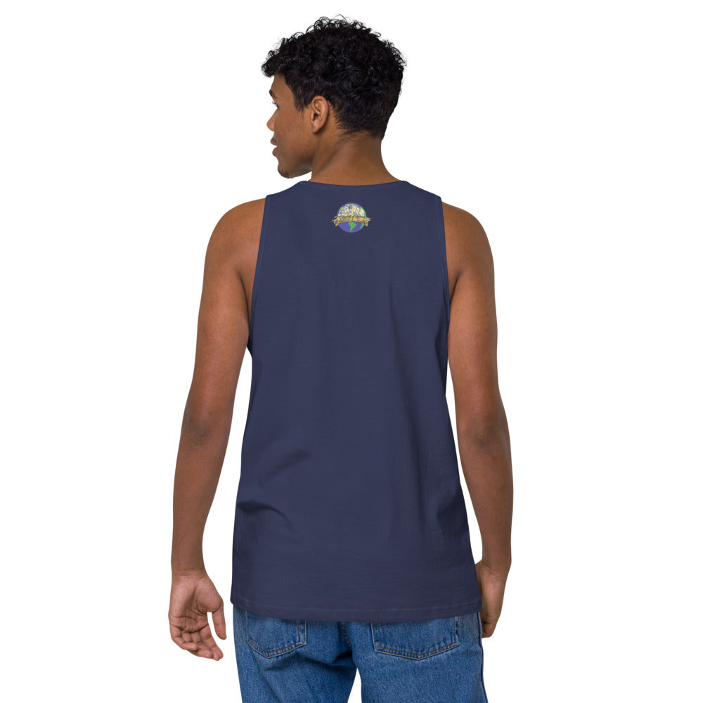 Dollars. On. Top Globe Edition Men’s Premium Tank Top