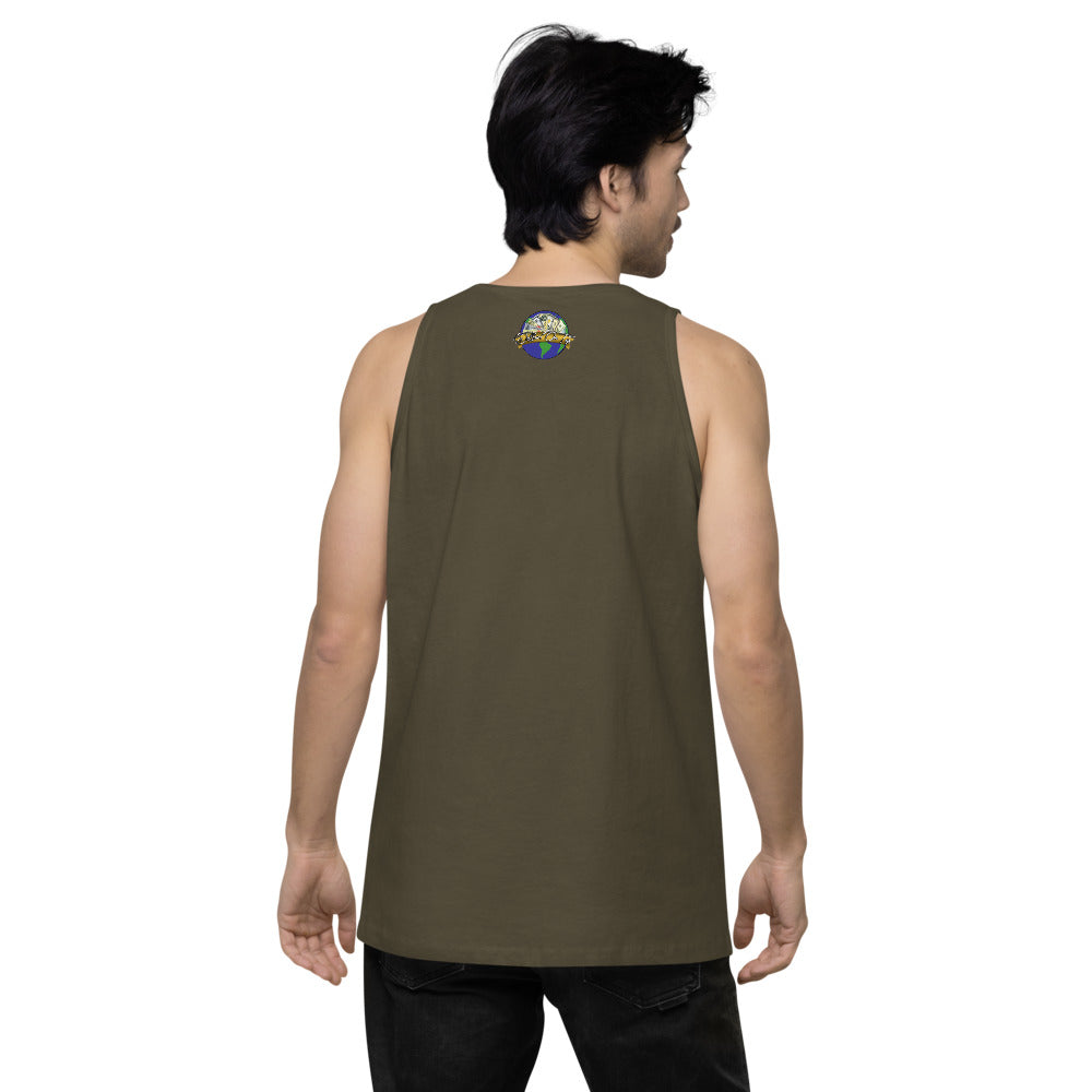 Dollars. On. Top Globe Edition Men’s Premium Tank Top