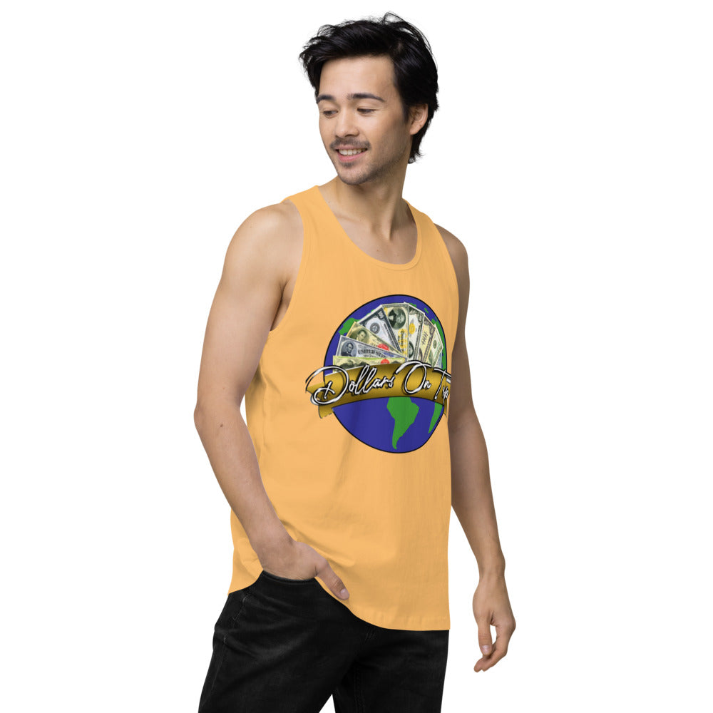 Dollars. On. Top Globe Edition Men’s Premium Tank Top