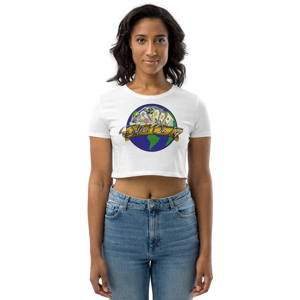 Dollars. On. Top Globe Edition Organic Crop Top