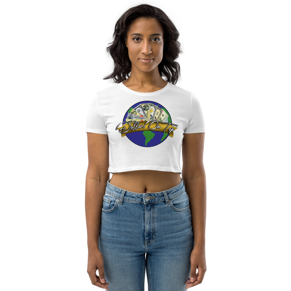 Dollars. On. Top Globe Edition Organic Crop Top