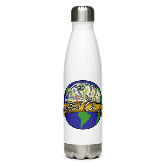 Dollars. On. Top Globe Stainless Steel Water Bottle