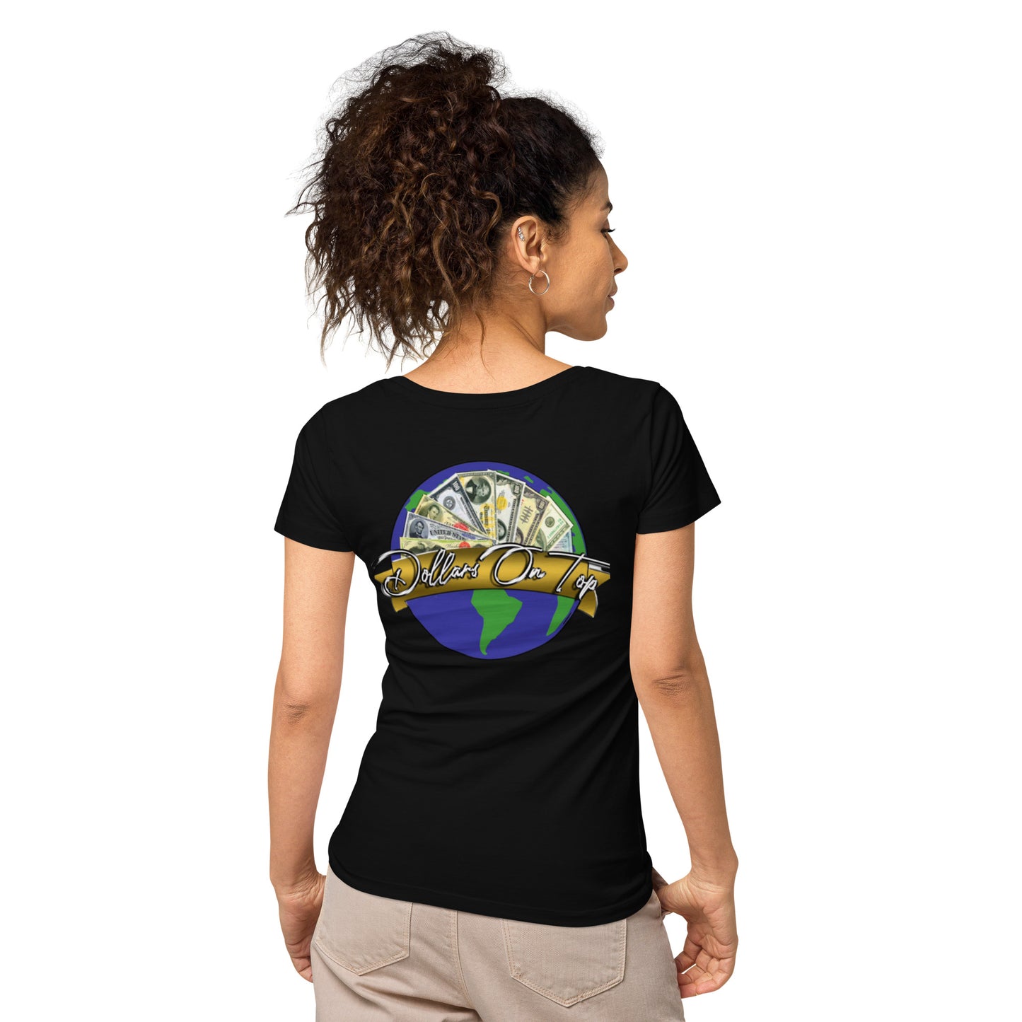 Dollars. On. Top GOAT Level Women’s basic organic t-shirt