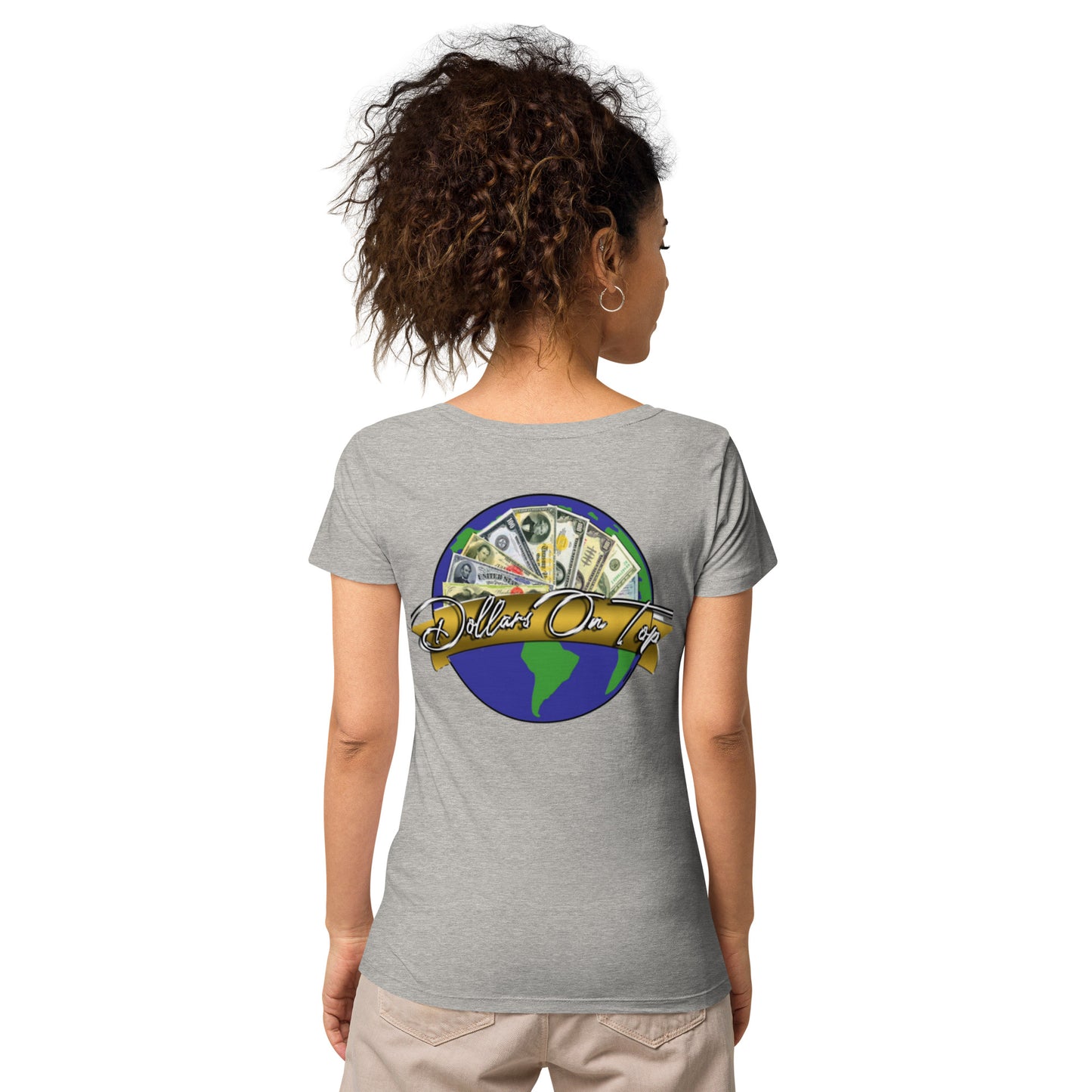 Dollars. On. Top GOAT Level Women’s basic organic t-shirt