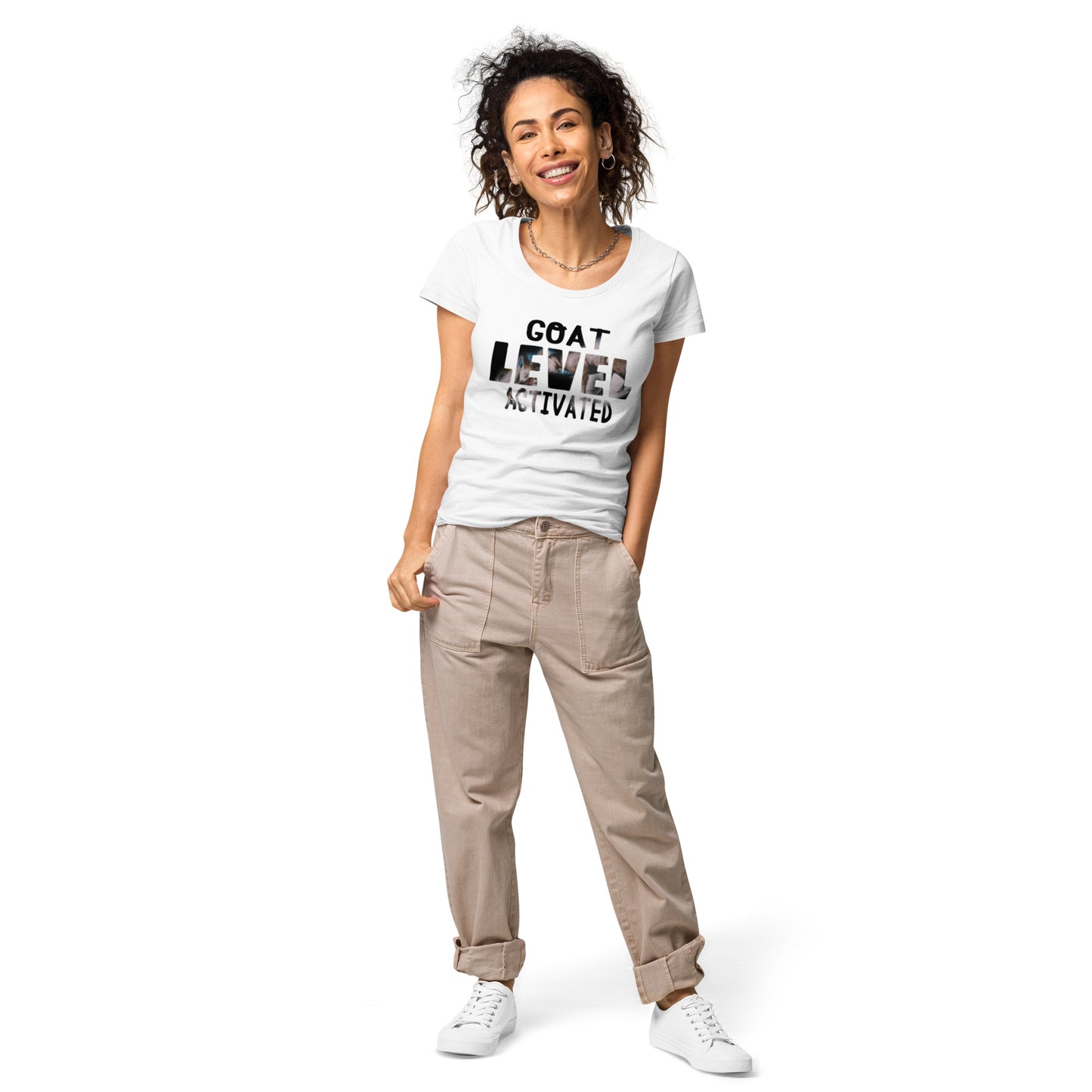 Dollars. On. Top GOAT Level Women’s basic organic t-shirt