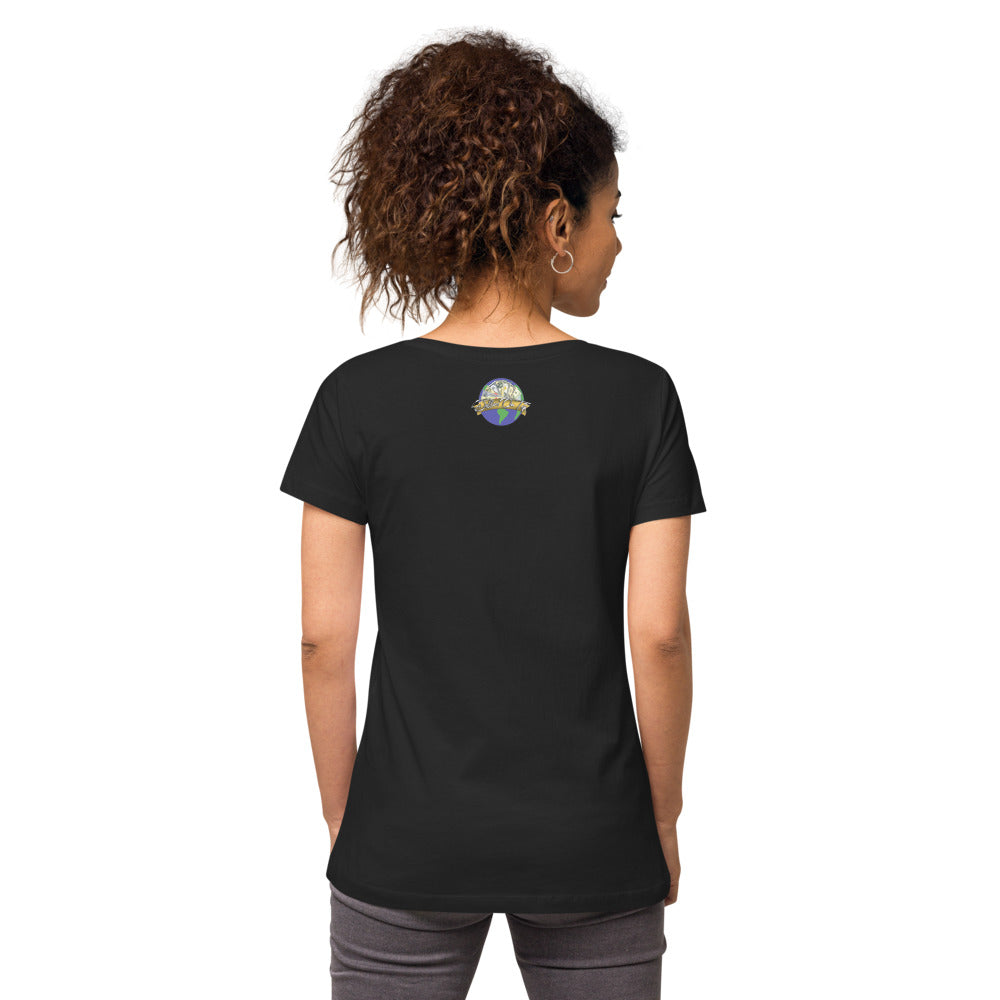 Dollars. On. Top Wings Edition Women’s Fitted V-Neck T-Shirt