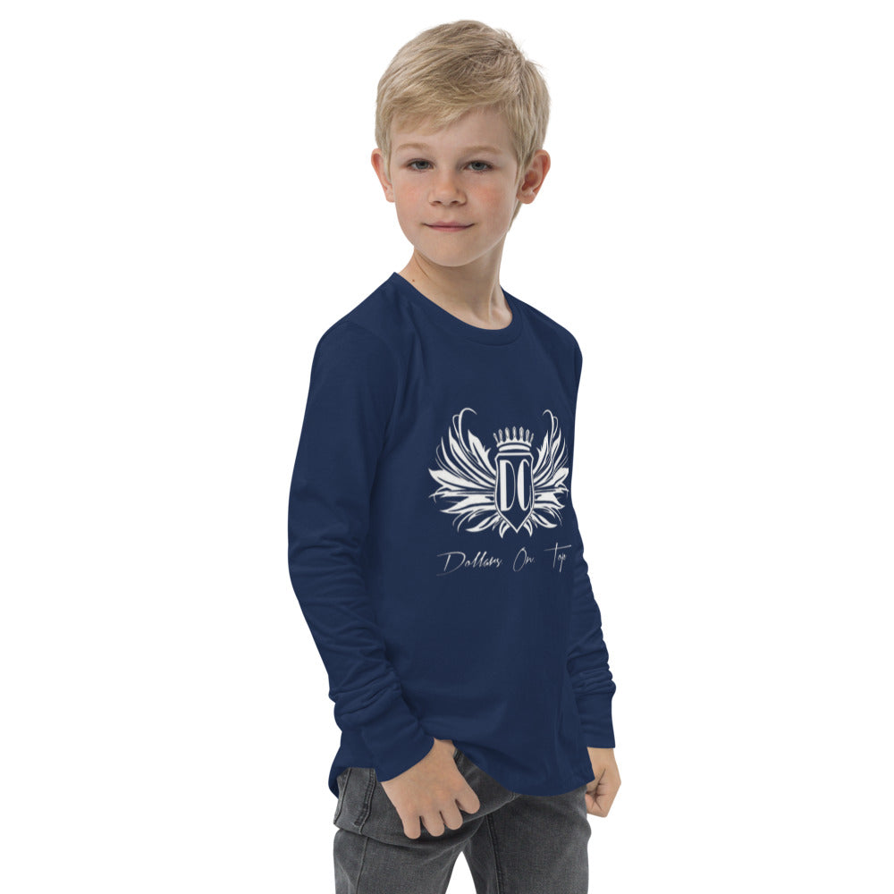 Dollars. On. Top  Wings Edition Youth long Sleeve Tee