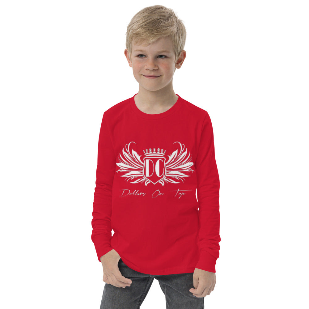Dollars. On. Top  Wings Edition Youth long Sleeve Tee