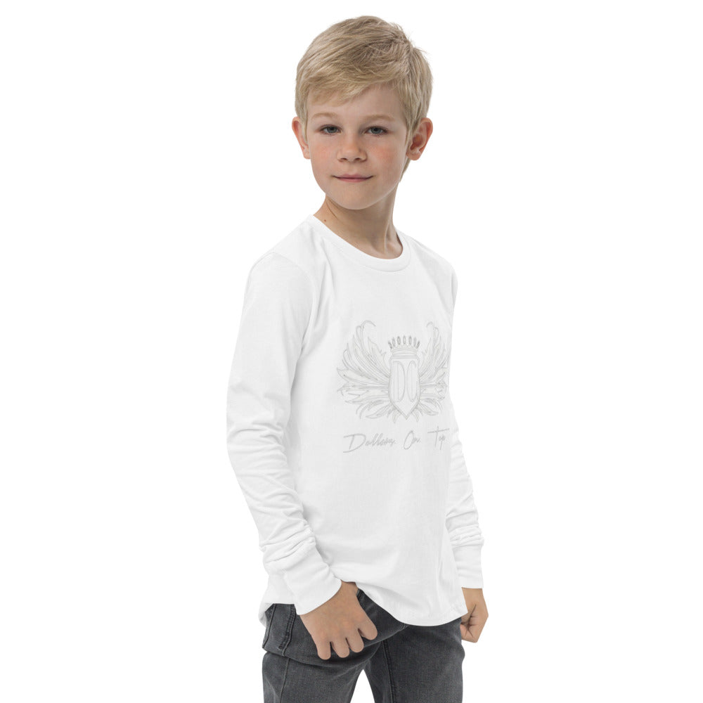 Dollars. On. Top  Wings Edition Youth long Sleeve Tee